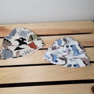 Set of 2 Gerber Infant Hats Dinosaurs - 0-6m